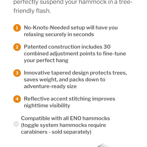 Eno Double Nest Hammock and Atlas Suspension System - Picture 5 of 7